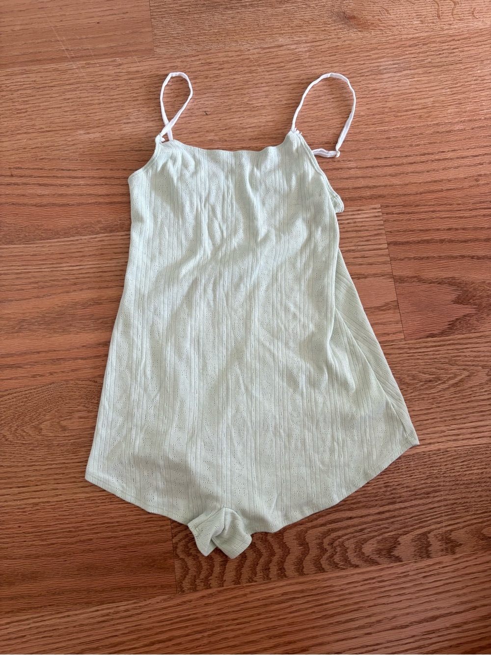 aerie Pale Mint Ribbed Spaghetti-Strap Romper